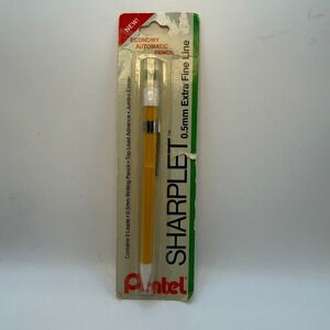 Pentel Sharplet Mechanical Pencil 0.5mm Yellow Vintage P15BP New Extra Fine Line
